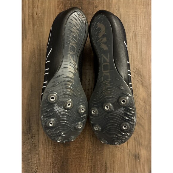 Nike Men Size 9 Air Zoom Maxfly More Uptempo Black White Track Spikes DN6948-001 - Picture 7 of 10